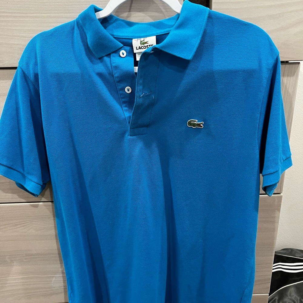 LACOSTE blue polo shirt